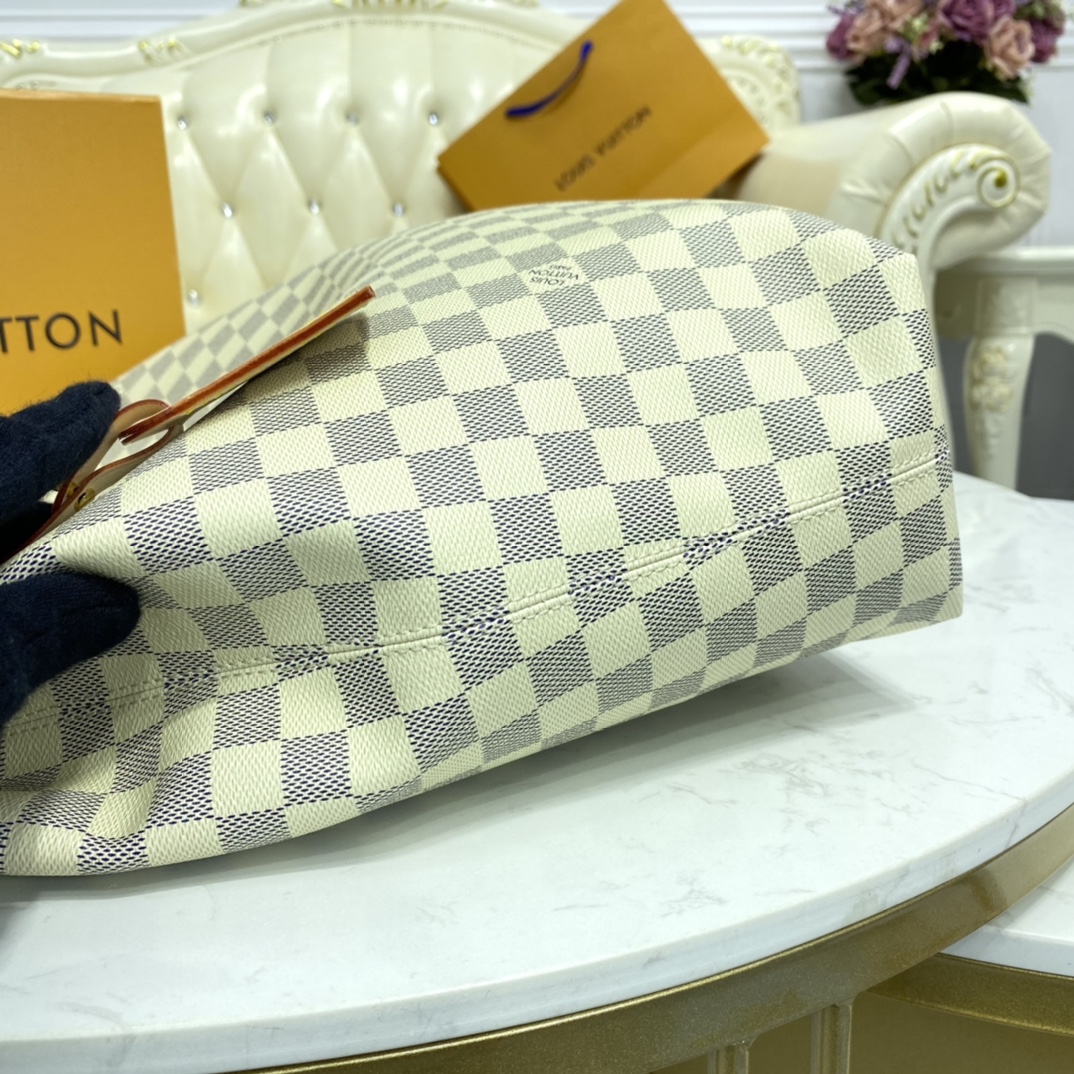 Louis Vuitton GRACEFUL MM Handbag Damier Azur N42233 